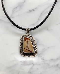 Red Flacon Stamped Pendant