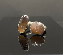 Load image into Gallery viewer, Size 7 | Druzy &amp; Moonstone Open Ring