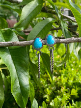 Load image into Gallery viewer, Turquoise Hoops