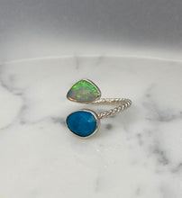 Load image into Gallery viewer, Size 6.75-7 | Turquoise &amp; Opal open