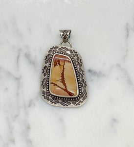 Red Flacon Stamped Pendant