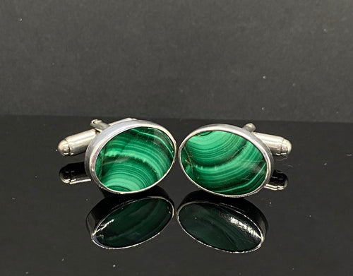 Malachite Cuff Links