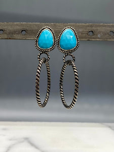 Turquoise Hoops