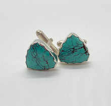 Load image into Gallery viewer, Pilot Mountain Turquoise Cuff Links