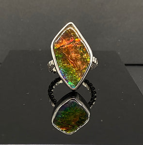 Size 7 | Ammolite Freeform Ring