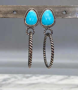 Turquoise Hoops