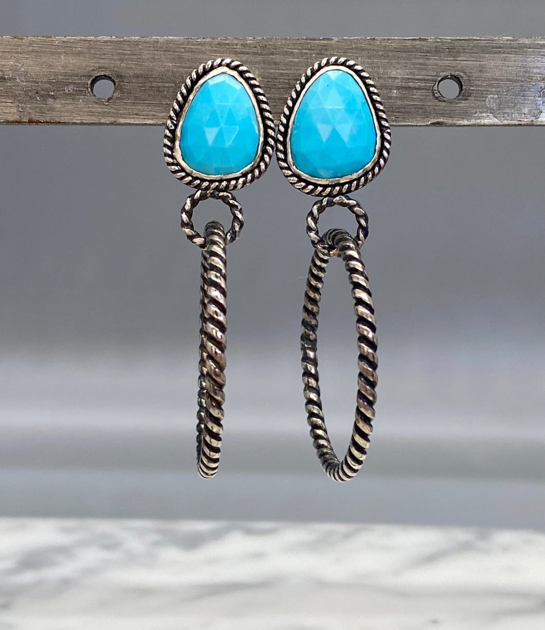 Turquoise Hoops